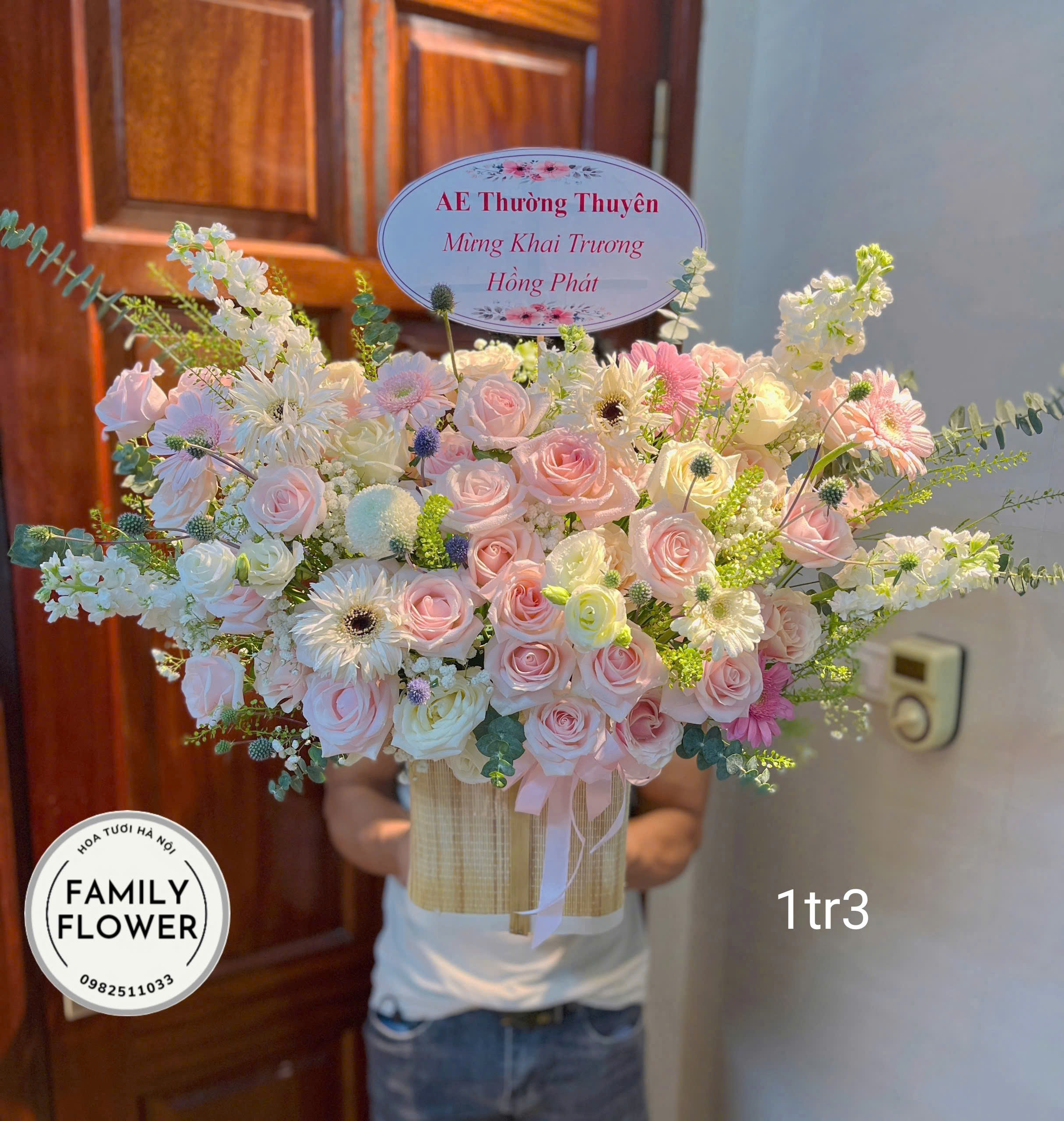 Lẵng hoa tươi 8/3 tại Ba Đình Hà Nội ! Mua hoa tươi tại Hà Nội ! Lẵng hoa nhà Family Fower