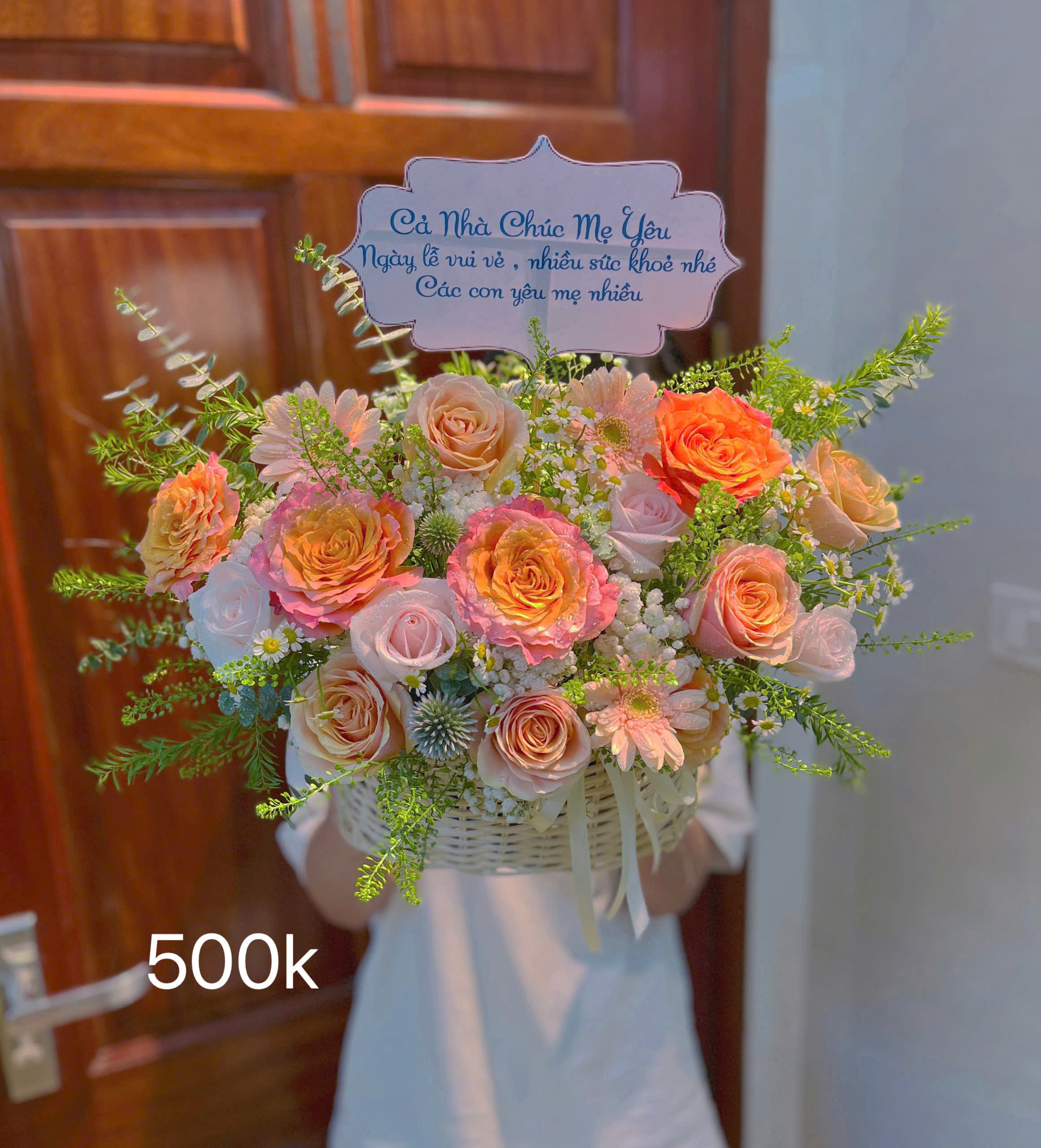 Lẵng hoa tươi 8/3 tại Ba Đình Hà Nội ! Mua hoa tươi tại Hà Nội ! Lẵng hoa nhà Family Fower