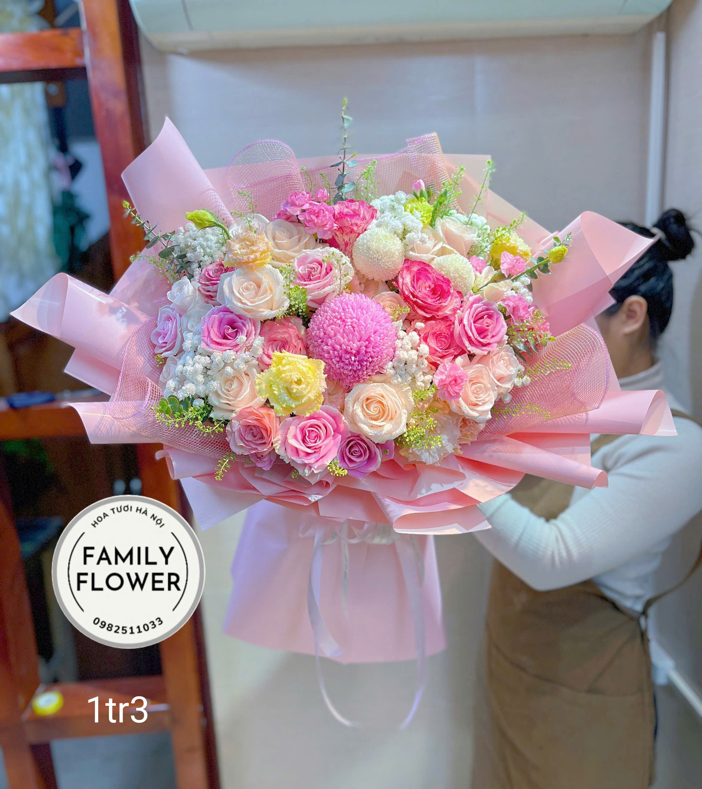 Bó hoa tặng chúc mừng 8/3 tại Hà Nội ! Mua hoa tươi online Hà Nội