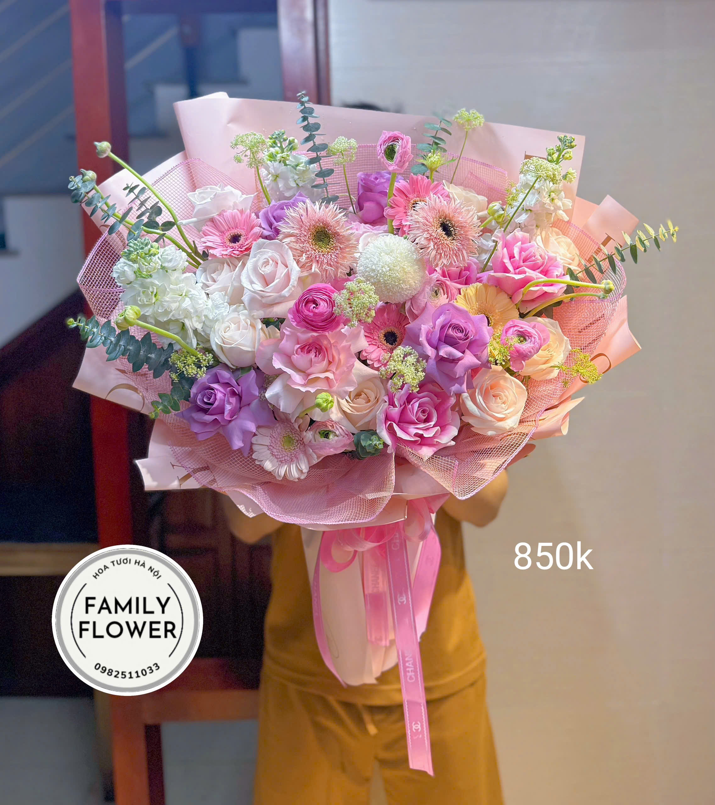 Bó hoa tặng chúc mừng 8/3 tại Hà Nội ! Mua hoa tươi online Hà Nội