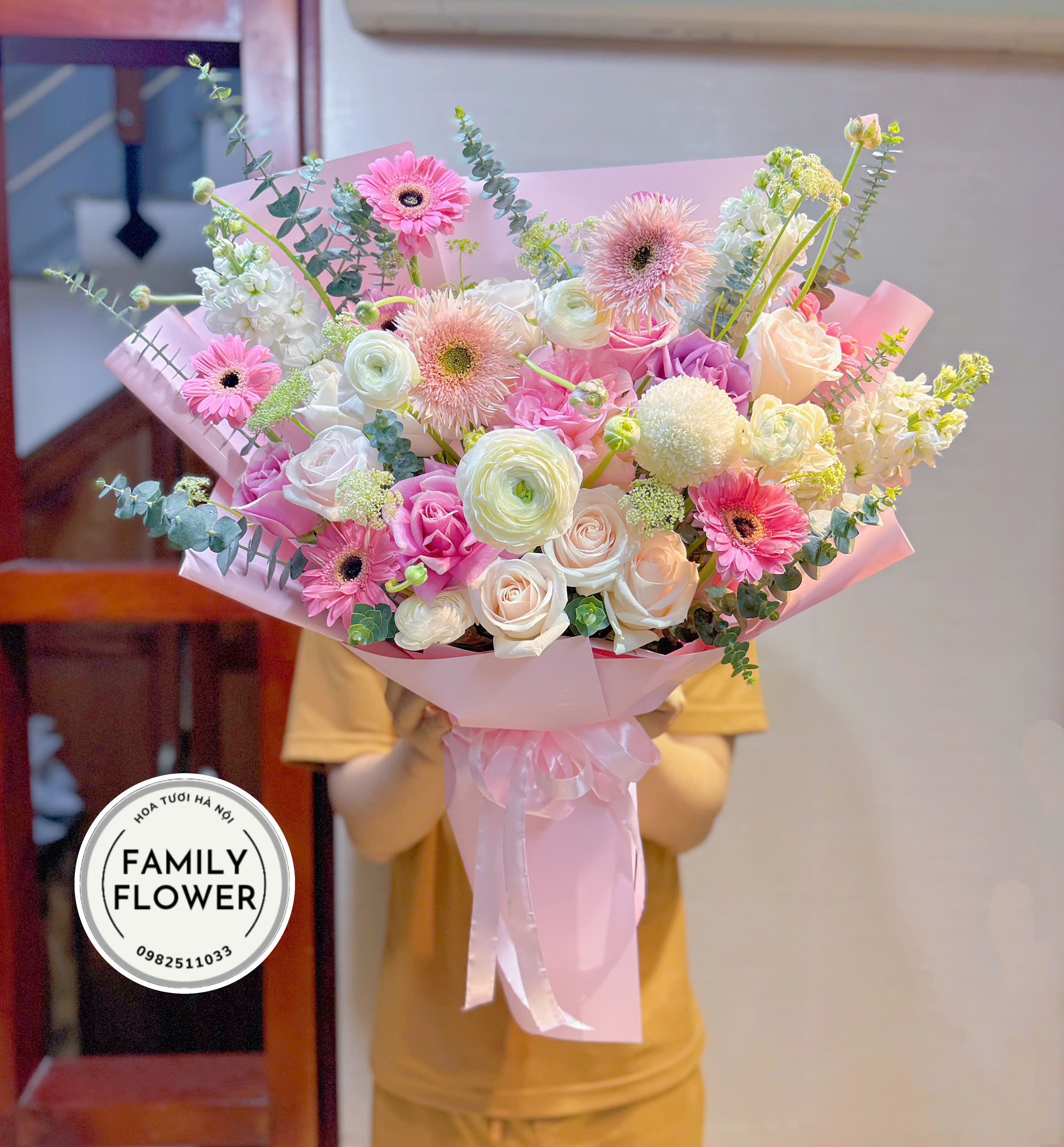 Bó hoa tặng ngày quốc tế phụ nữ 8 tháng 3 ở Hà Nội ! Mua hoa tươi Hà Nội ! Hoa 8 tháng 3 Hà Nội