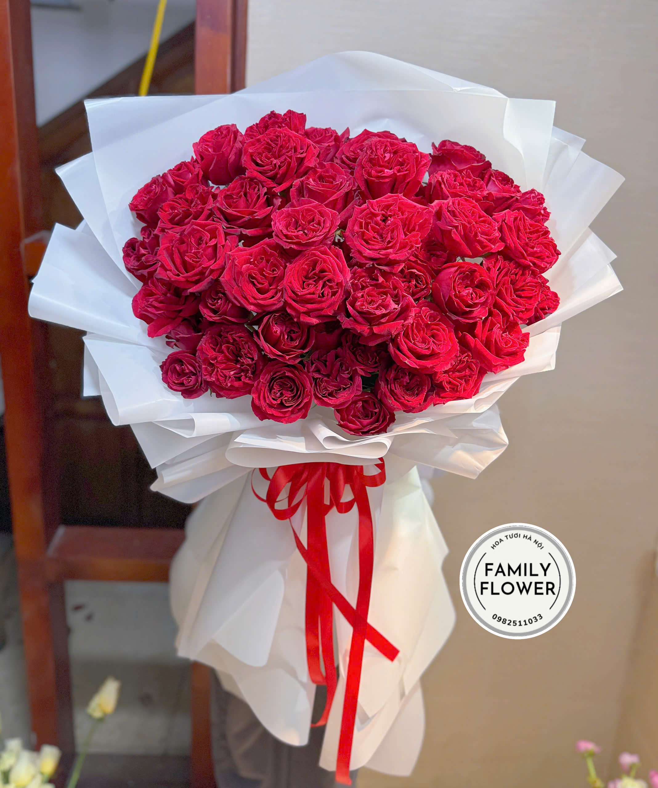 Bó hoa hồng đỏ ! Hoa hồng đỏ tặng vợ quận Cầu Giấy! Hoa tươi Cầu Giấy