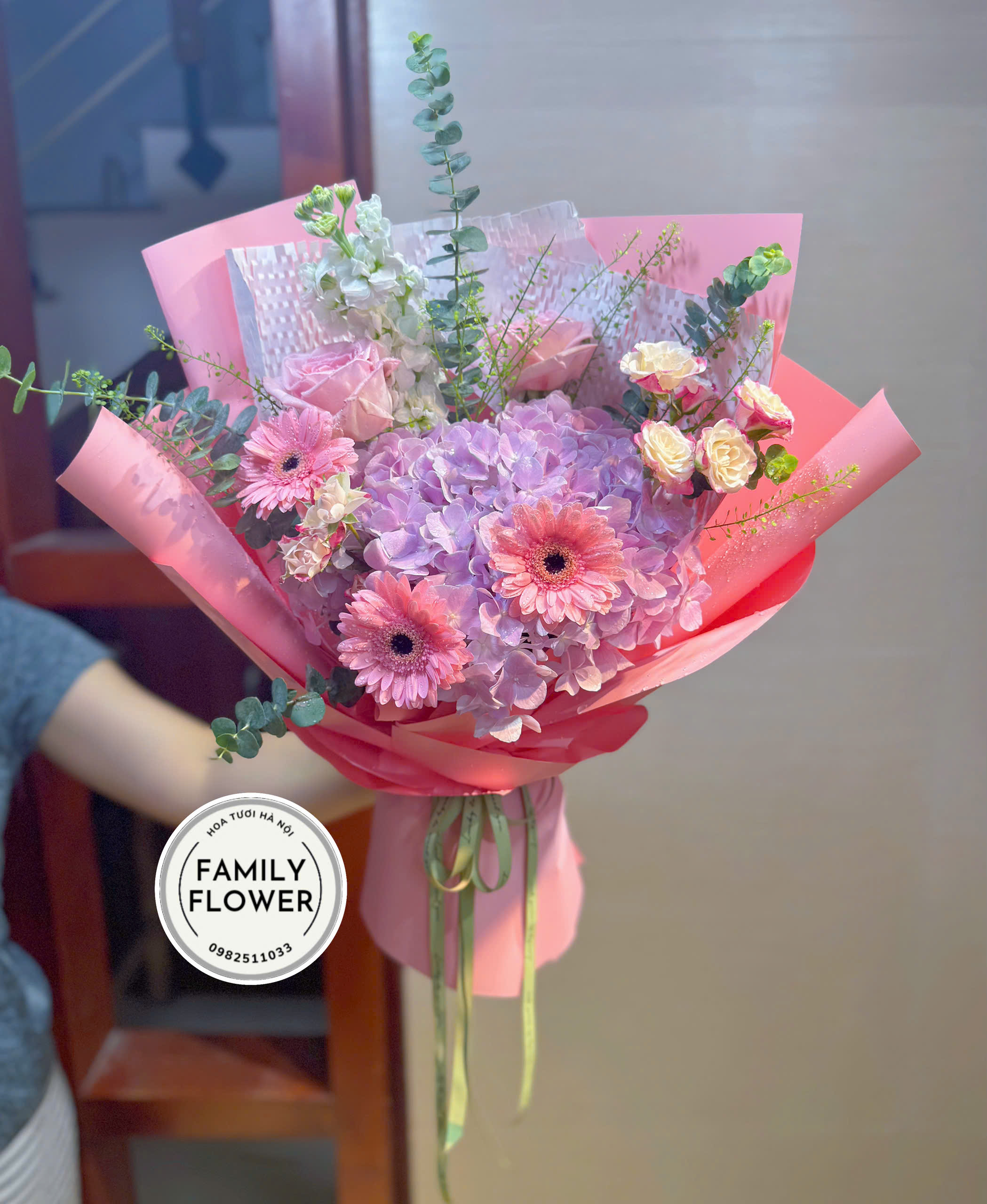Bó cẩm tú cầu tặng chúc mừng Hà Nội