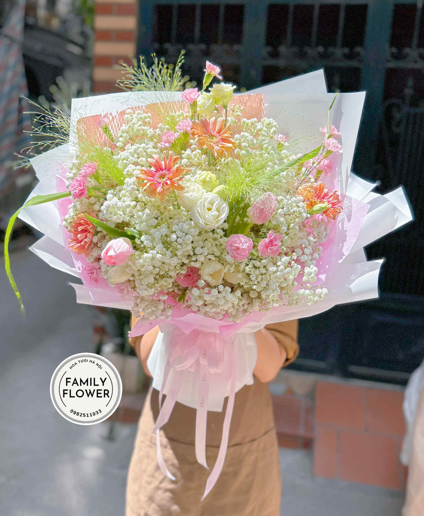 Bó hoa baby mix tulip tặng chúc mừng tại Hà Nội