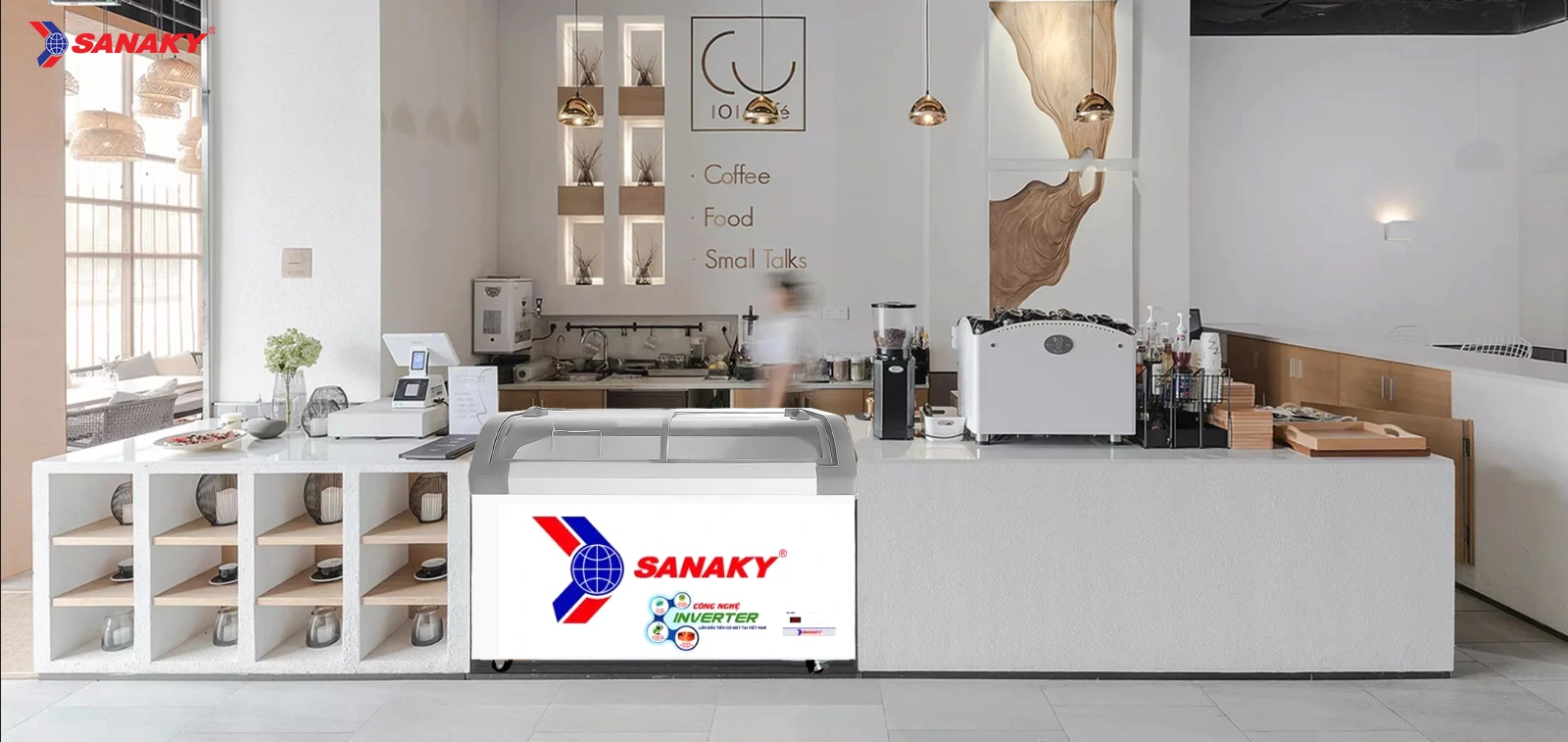 Tủ đông Sanaky VH-4899K3B, inverter 350 lít, 1 ngăn đông