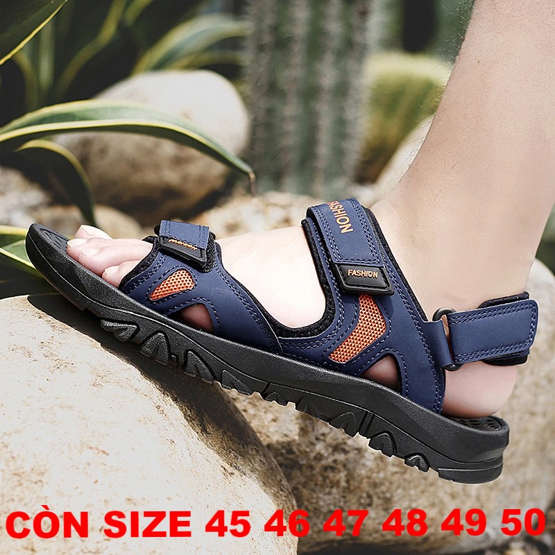 Giày Sandal Big Size Nam 2 Quai Ngang 45 46 47 48 49 50