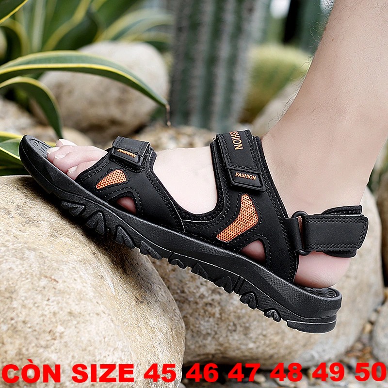 Giày Sandal Big Size Nam 2 Quai Ngang 45 46 47 48 49 50