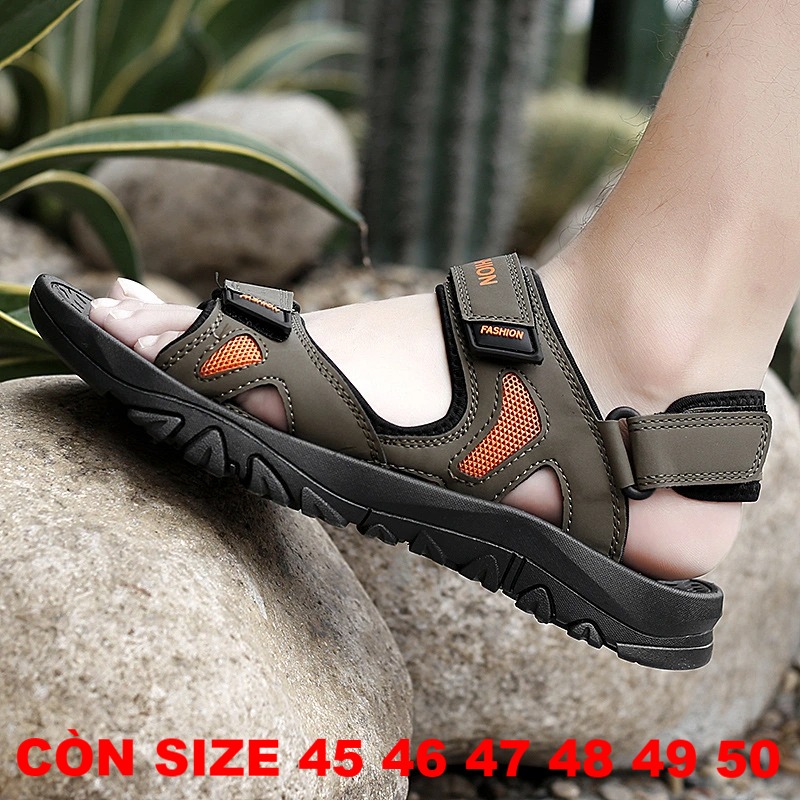 Giày Sandal Big Size Nam 2 Quai Ngang 45 46 47 48 49 50