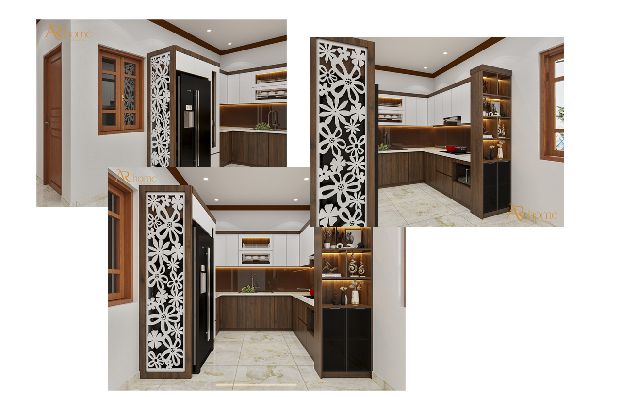 Thiết kế 3D phòng bếp