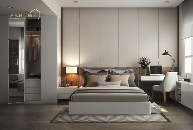 Thiết kế phòng ngủ 12m2 cho vợ chồng phong cách hiện đại