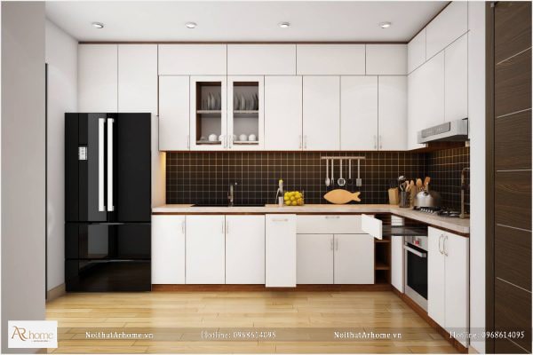 Mẫu tủ bếp acrylic đẹp cao cấp