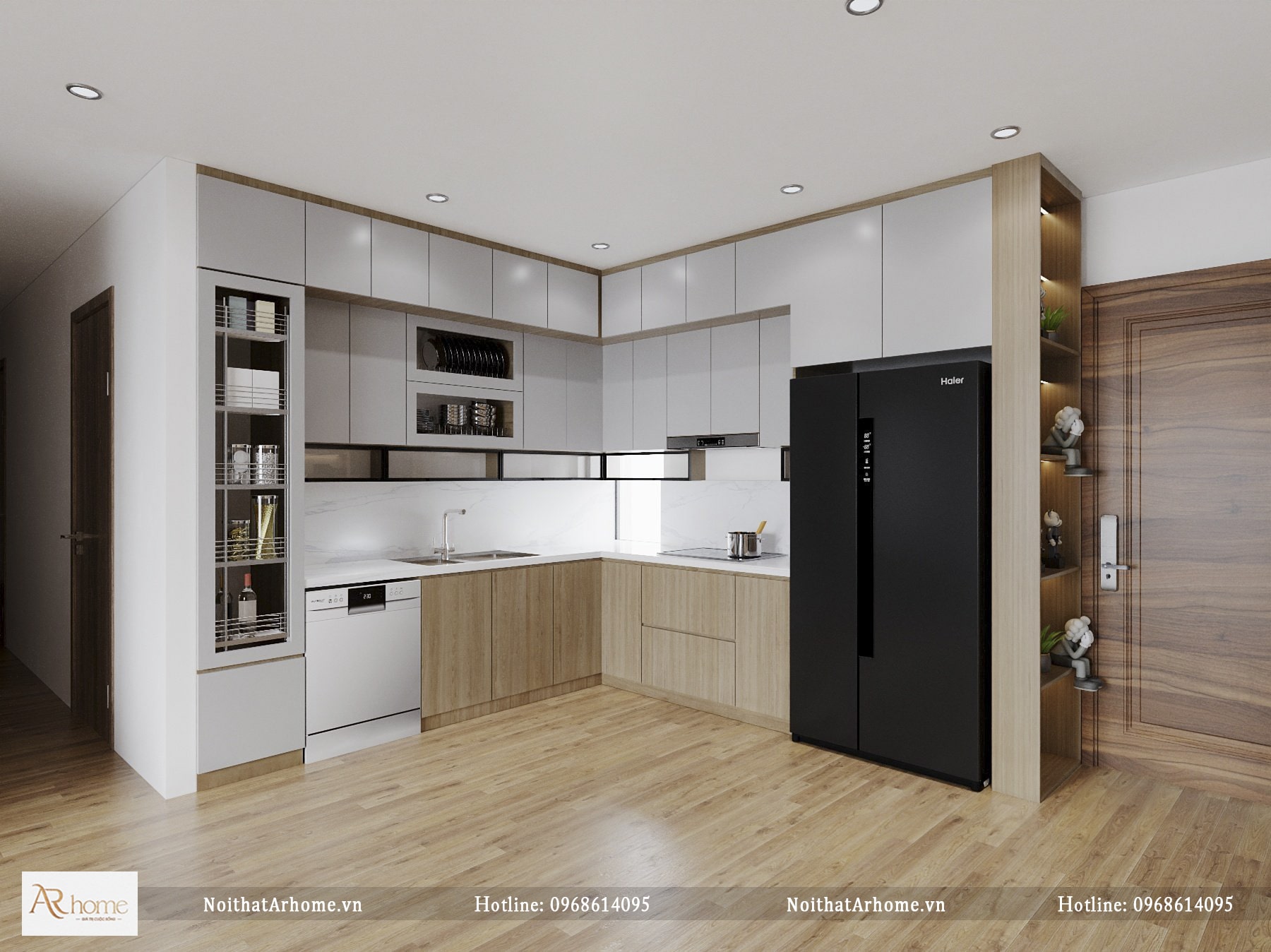 Tủ bếp nhựa cánh acrylic