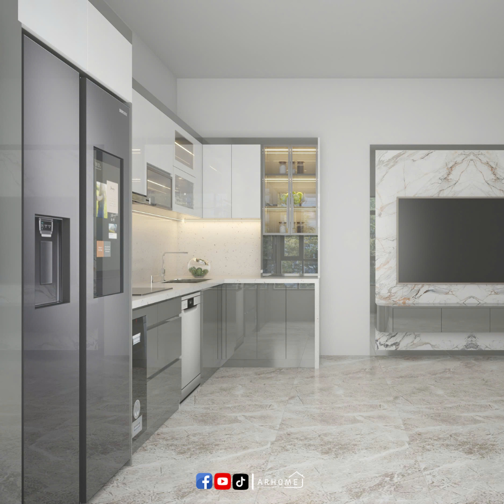 Tủ bếp Inox 304 cánh Acrylic AC18