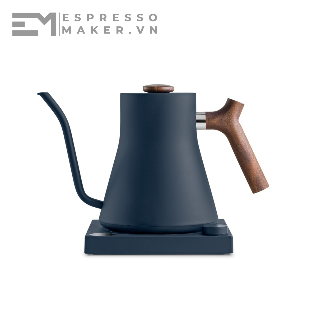 ấm Fellow Stagg EKG phiên bản stone blue + quai gỗ