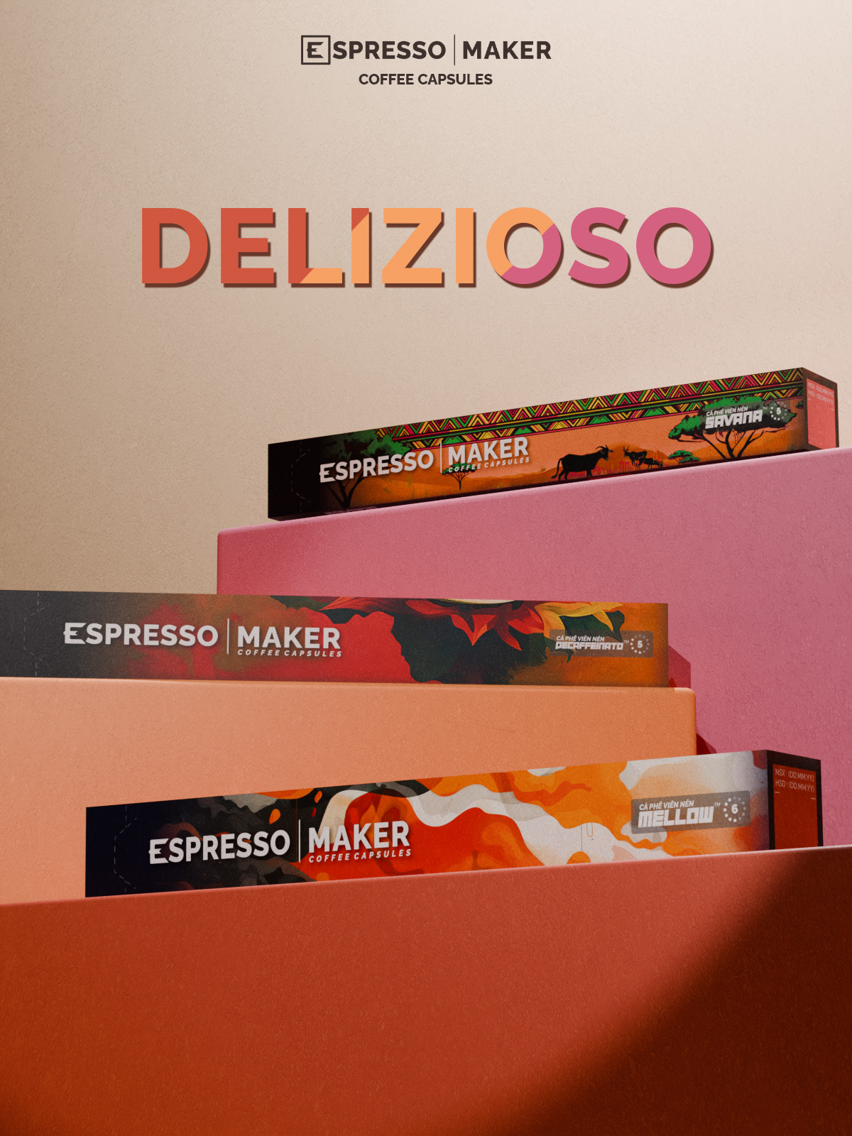 dòng cà phê viên nén Espressomaker Delizioso