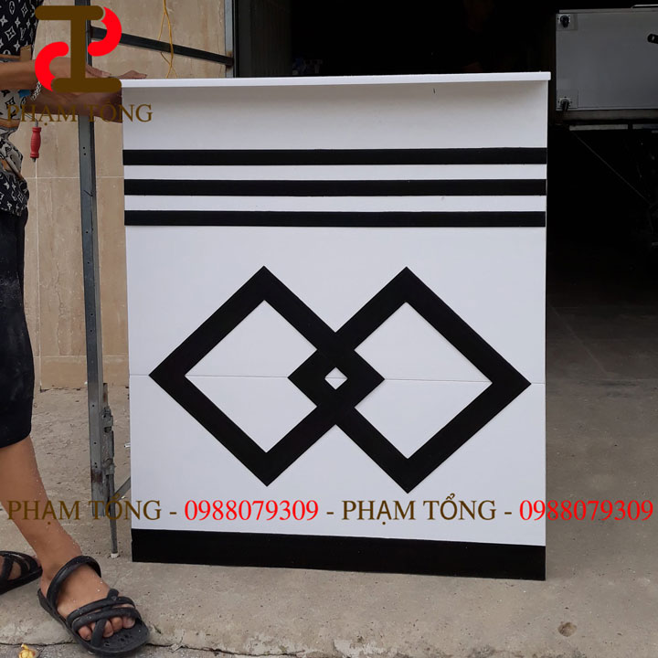 Quầy thu ngân nhựa đài loan ngang 1 mét