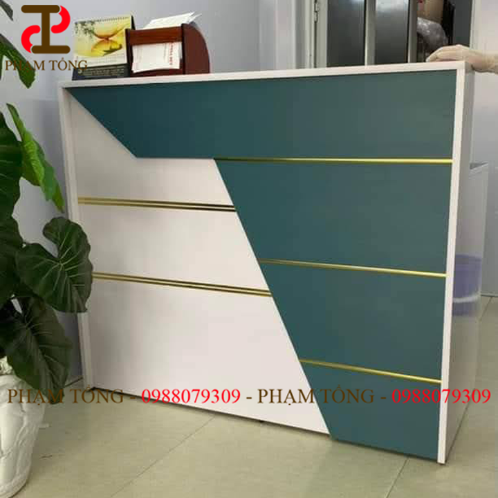 Quầy thu ngân nhựa đài loan cao cấp vinco ngang 1 mét