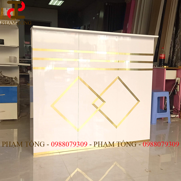 Quầy thu ngân nhựa đài loan ngang 1m2