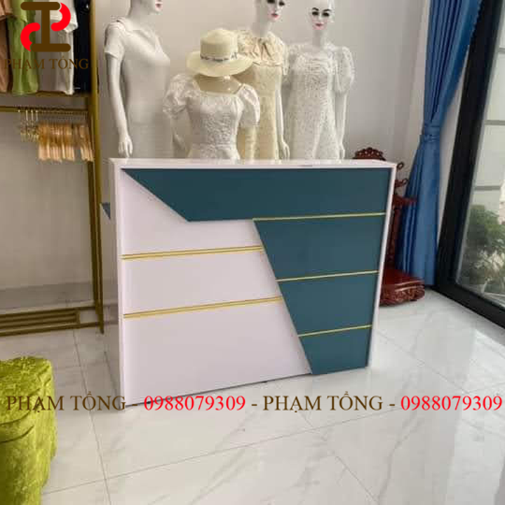 Quầy thu ngân nhựa đài loan cao cấp vinco ngang 1 mét