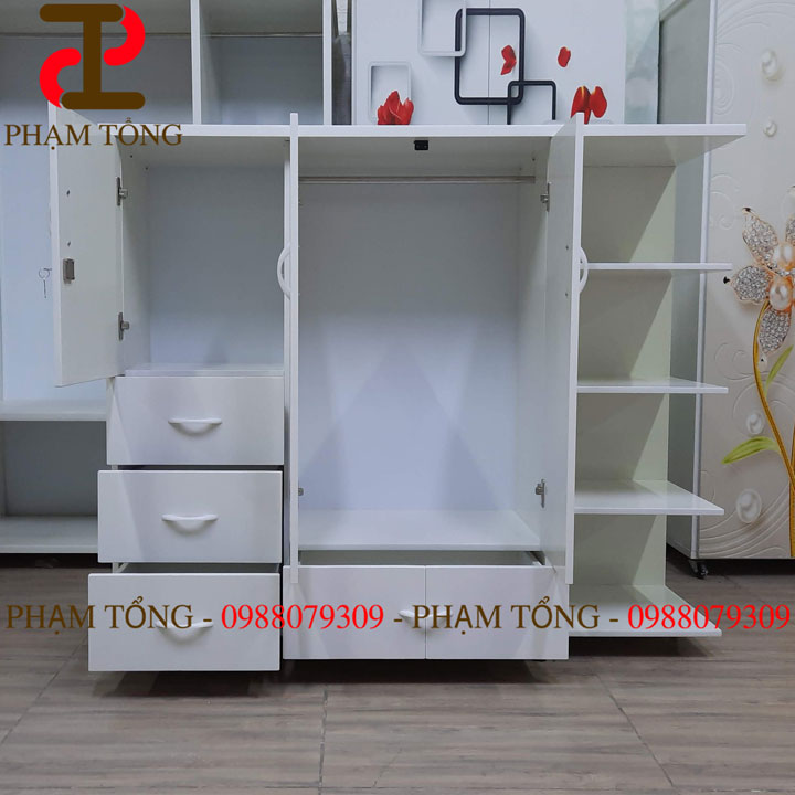 Tủ quần áo trẻ em nhựa đài loan trắng giá siêu tốt sài gòn