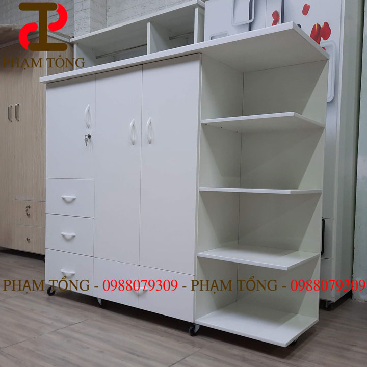 Tủ quần áo trẻ em nhựa đài loan trắng giá siêu tốt sài gòn