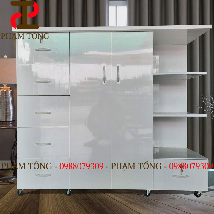 Tủ quần áo full trắng giá rẻ nhựa đài loan quận 12 tphcm
