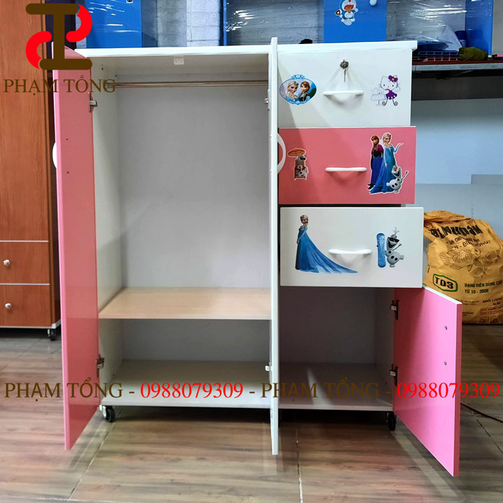 Tủ quần áo công chúa cho bé gái nhựa đài loan