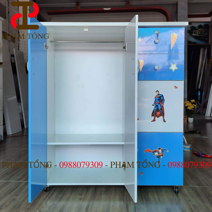 Tủ quần áo nhựa đài loan siêu nhân dành cho bé trai
