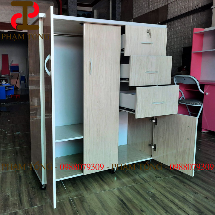 Tủ quần áo nhựa đài loan ngang 1M dành cho trẻ em