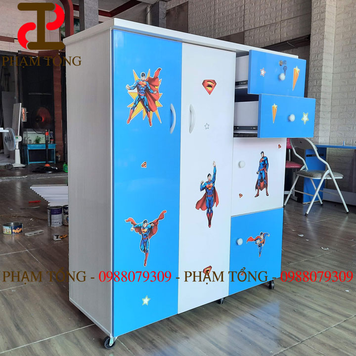 Tủ quần áo nhựa đài loan siêu nhân dành cho bé trai