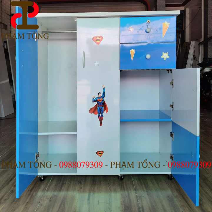 Tủ quần áo nhựa đài loan siêu nhân dành cho bé trai