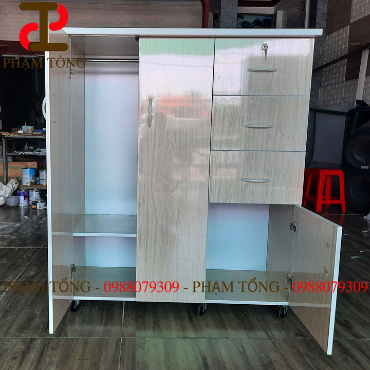 Tủ quần áo nhựa đài loan ngang 1M dành cho trẻ em