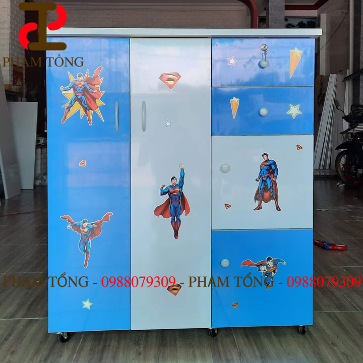 Tủ quần áo nhựa đài loan siêu nhân dành cho bé trai