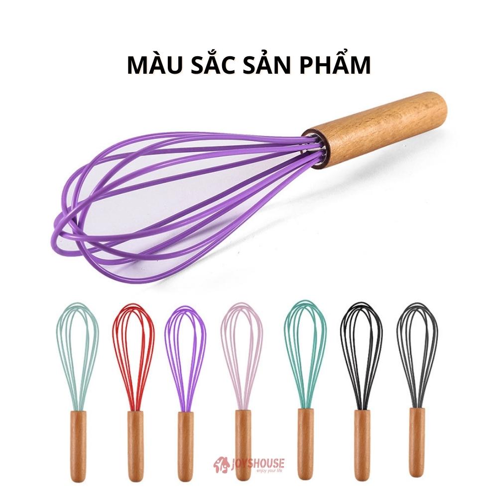 Cây đánh trứng silicon cán gỗ - Phới đánh trứng