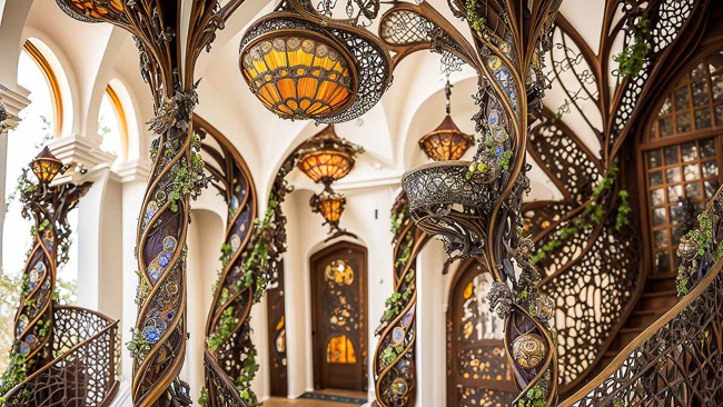 Nét đặc trưng của phong cách nội thất Art Nouveau trong thiết kế nội thất