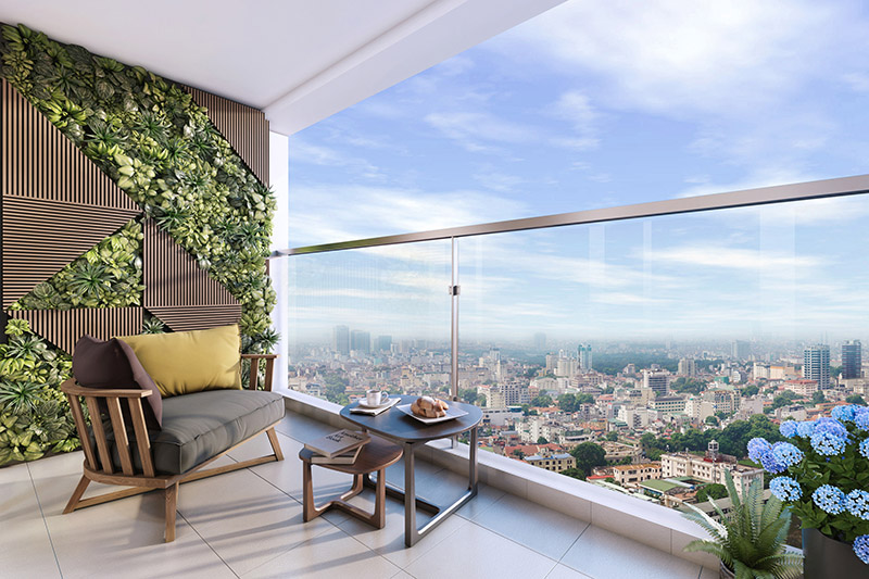 Cây Giả Trang Trí Ngoài Ban Công, Logia