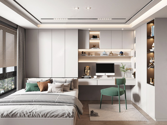 Thiết kế phòng ngủ 14m2 đẳng cấp, sang trọng