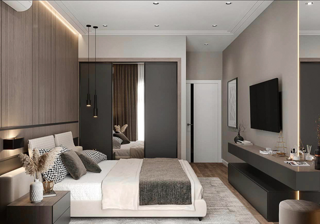 Nội thất phòng ngủ 17m2 đơn giản và tối ưu