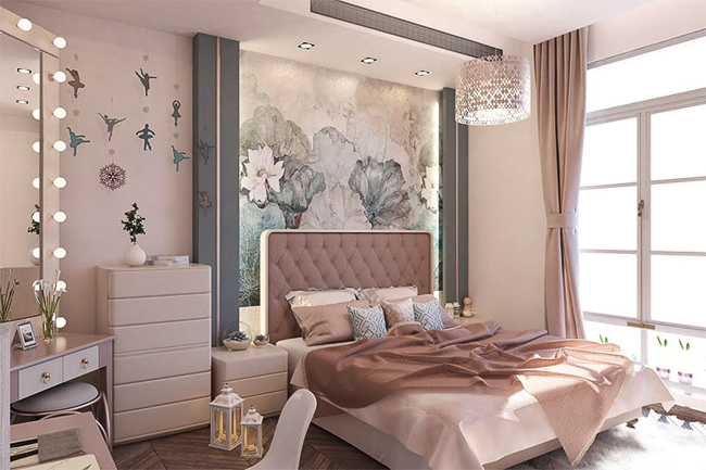 Thiết kế nội thất phòng ngủ cho nữ