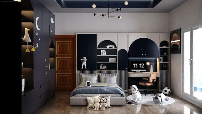 Mẫu nội thất phòng ngủ cho bé trai