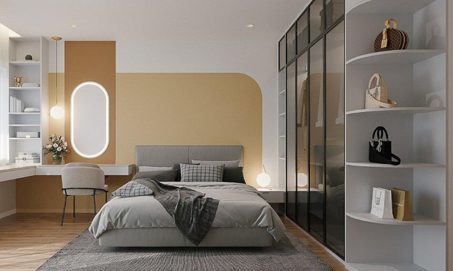 Thiết kế nội thất phòng ngủ 7m2 giá rẻ
