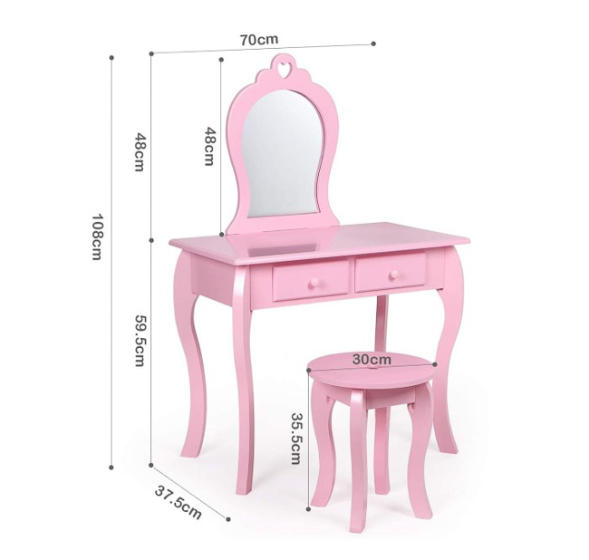 Kích thước tiêu chuẩn bàn trang điểm