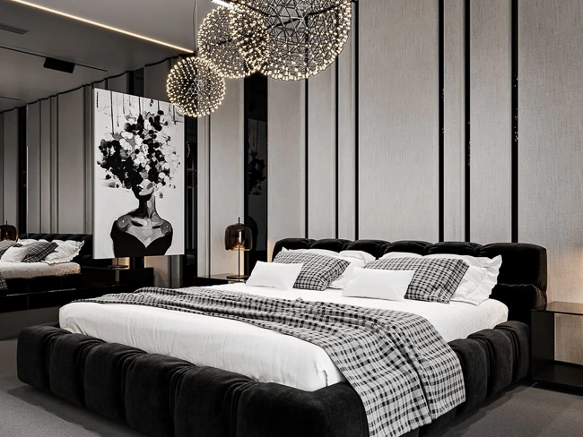 Tính tương phản, lấy màu trắng làm chủ đạo