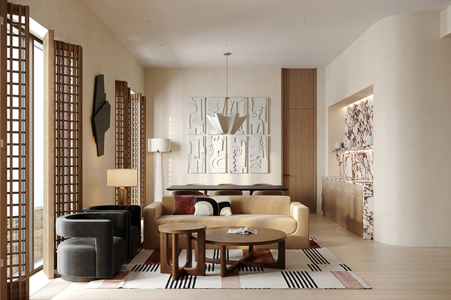 Phòng khách theo phong cách nội thất đương đại