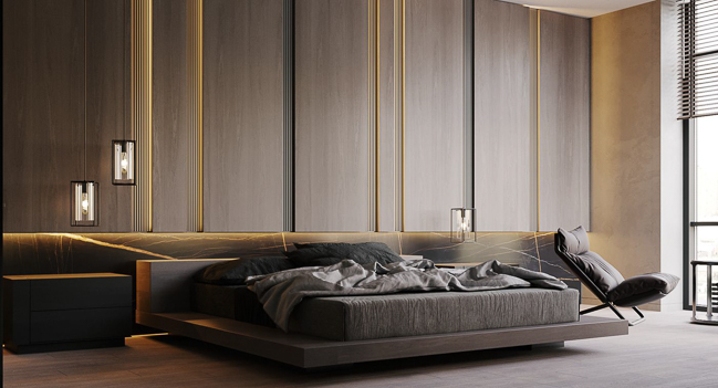 Phòng ngủ theo thiết kế nội thất contemporary