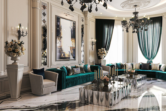 Phong cách nội thất tân cổ điển cho phòng khách