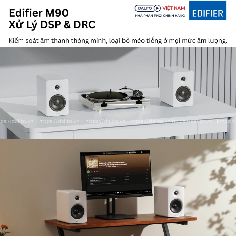Công nghệ DSP xử lý âm thanh loa Edifier M90 chính xác.