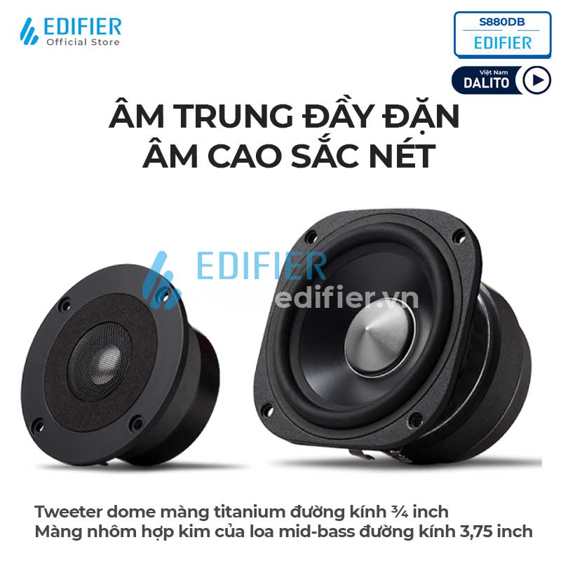 Edifier S880DB tái tạo âm thanh một cách chi tiết và chính xá