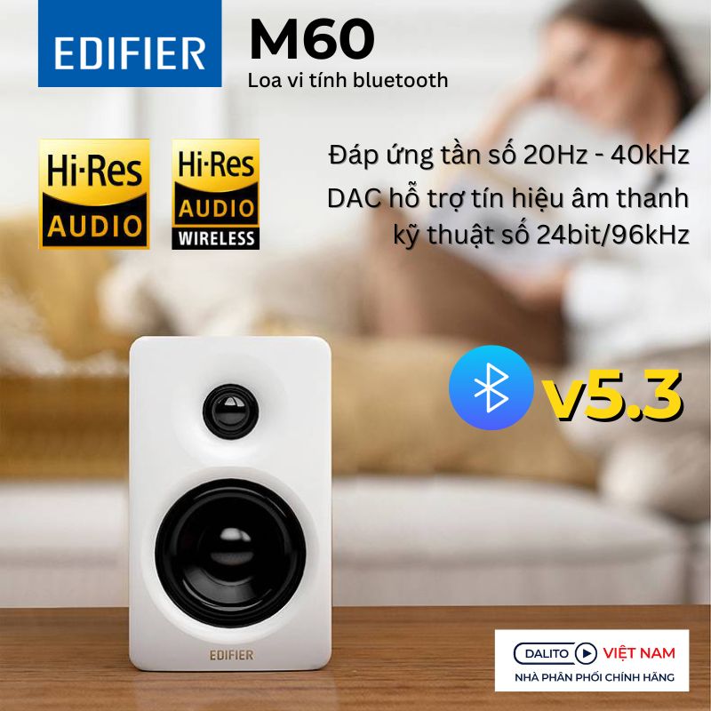 Loa bluetooth Edifier M60 âm thanh chất lượng cao không dây Hires Audio Wireless
