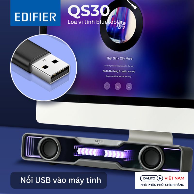 Loa EDIFIER QS30 Bluetooth 5.4 và Kết nối dây USB
